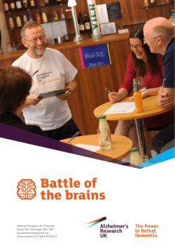 Battle of the brains - Alzheimer`s Research UK Blog