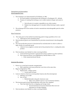 Nationalism and Sectionalism