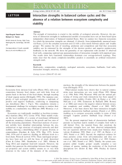 Interaction strengths in balanced carbon cycles and the absence of