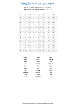 Irregular verb past participles
