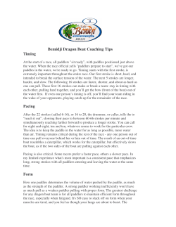 Bemidji Dragon Boat Coaching Tips