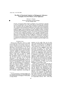 The Role of Functional Analysis in Phylogenetic Inference