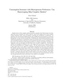 Consumption Insurance with Heterogeneous Preferences. Can