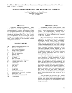 THERMAL MANAGEMENT USING &ldquo;DRY&rdquo; PHASE CHANGE