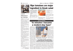 Ripe tomatoes are major ingredient in Greek salad
