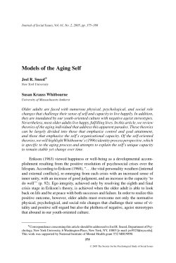 Models of the Aging Self - 外文文献下载