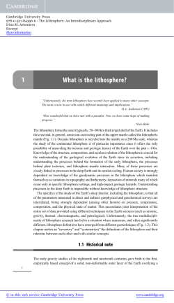 1 What is the lithosphere? - Assets