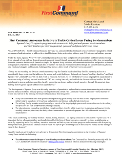 First Command Announces Initiative to Tackle Critical Issues Facing