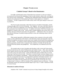 Chapter Twenty-seven Catholic Europe`s Road to the Renaissance
