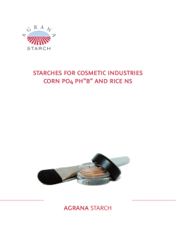 starches for cosmetic industries corn po4