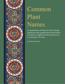 Common Plant Names