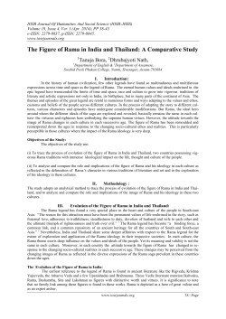 The Figure of Rama in India and Thailand: A Comparative