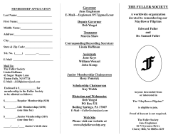 THE FULLER SOCIETY