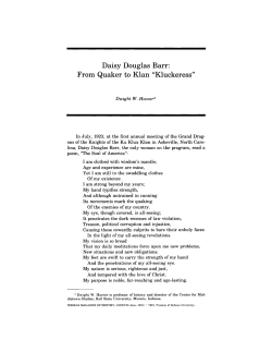 Daisy Douglas Barr: From Quaker to Klan