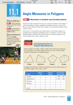 Angle Measures in Polygons