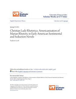 Christian Lady Rhetorica: Americanization of Marian Rhetoric in