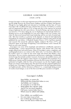 GEORGE GASCOIGNE 1539&ndash;1578 Gascoigne`s