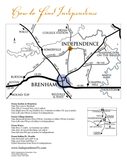 PDF - Independence, Texas