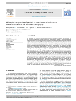 Lithospheric expression of geological units in central