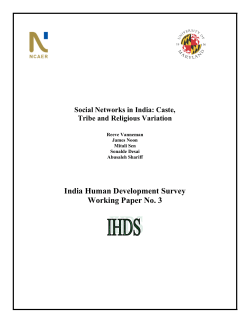 Social Networks in India: Caste, Tribe, and Religious Variations.