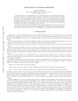 Sealed States And Quantum Blackmail