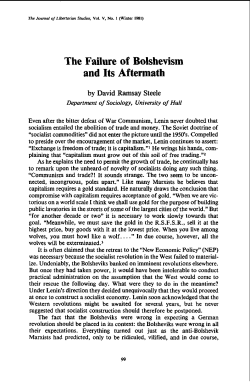 The Failure of Bolshevism and Its Aftermath