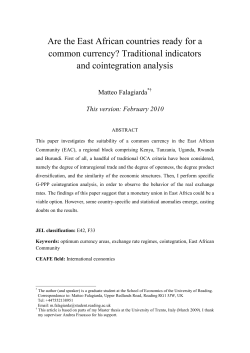 Are the East African countries ready for a common currency