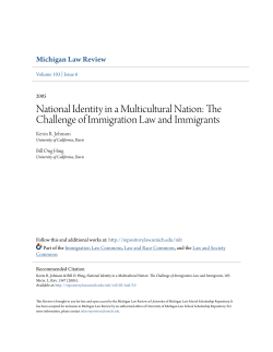 National Identity in a Multicultural Nation: The Challenge of