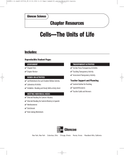 Chapter 16 Resource: Cells