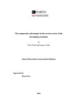 The comparative advantages in the services sector of the