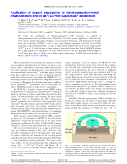 Application of dopant segregation to metal-germanium