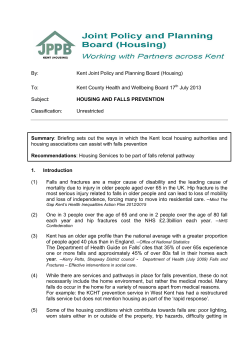 Agenda Item 7 - Supplementary Report Housing and Falls