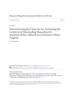 Deconstructing the Clean Air Act