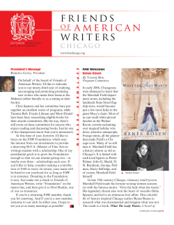 September 2015 - Friends of American Writers Chicago