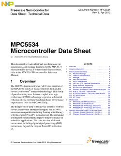 MPC5534 Microcontroller - Data Sheet