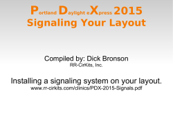 Signaling Your Layout - RR