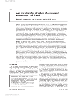 Age and diameter structure of a managed uneven