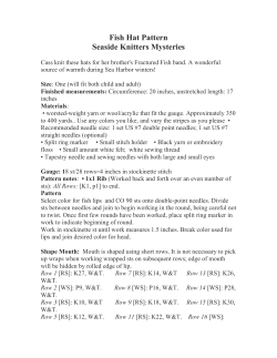 Fish Hat Pattern Seaside Knitters Mysteries