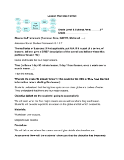 4 Major Oceans Lesson Plan