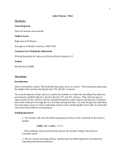 Labor Unions - Voices Across Time