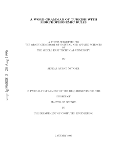 A Word Grammar of Turkish with Morphophonemic Rules