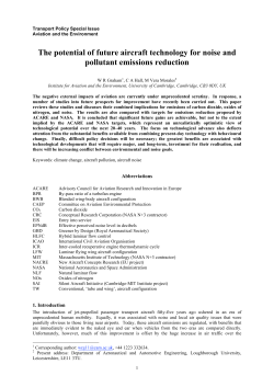 The potential of future aircraft technology for noise and pollutant