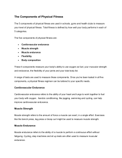 The Components of Physical Fitness