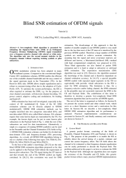 Blind SNR estimation of OFDM signals