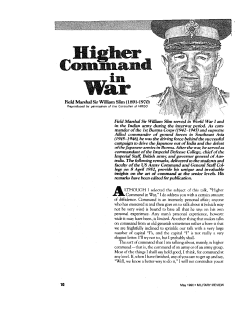 Field Marshal Sir William Slim - the Canadian Forces College