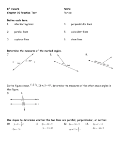8th Honors Name: Chapter 10 Practice Test Period