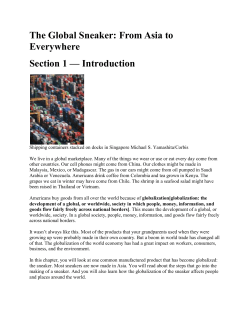 The Global Sneaker: From Asia to Everywhere Section 1