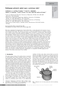 Radiopaque polymeric spinal cages: a prototype study