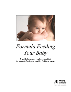 Formula Feeding Your Baby - Simcoe Muskoka District Health Unit