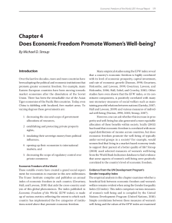 Does Economic Freedom Promote Women`s Well